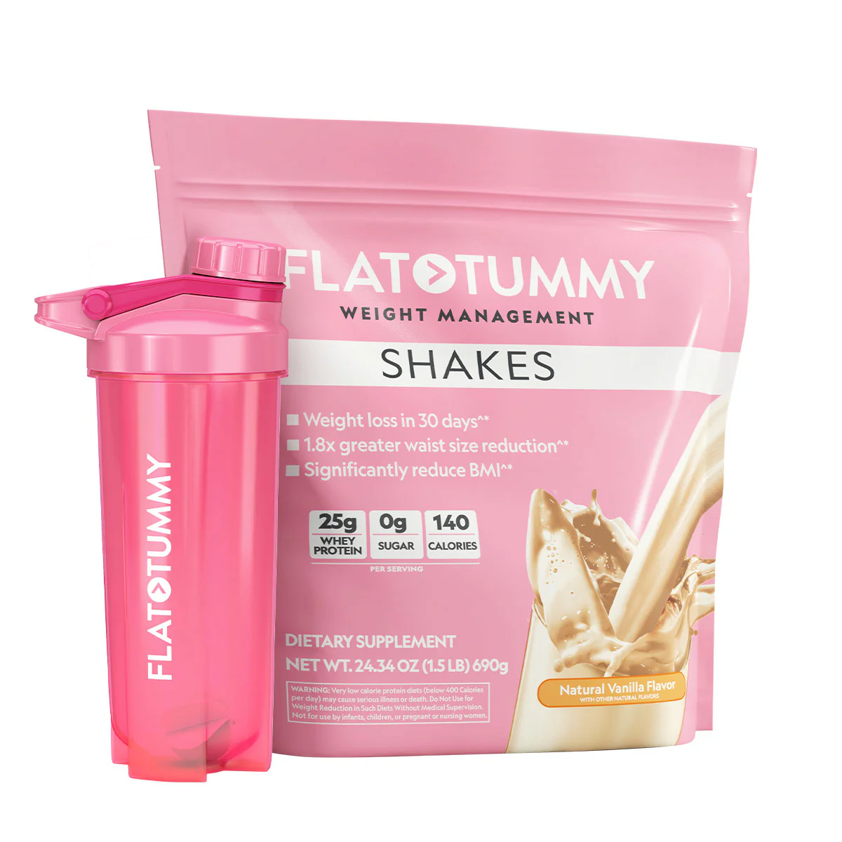 Flat Tummy Co Vanilla Protein Shake for Weight Loss